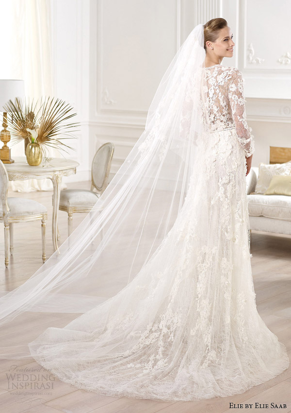 elie by elie saab wedding dresses 2014 crux long sleeve gown v neck back train elie by elie saab wedding dresses 2014 crux long sleeve gown v neck back train