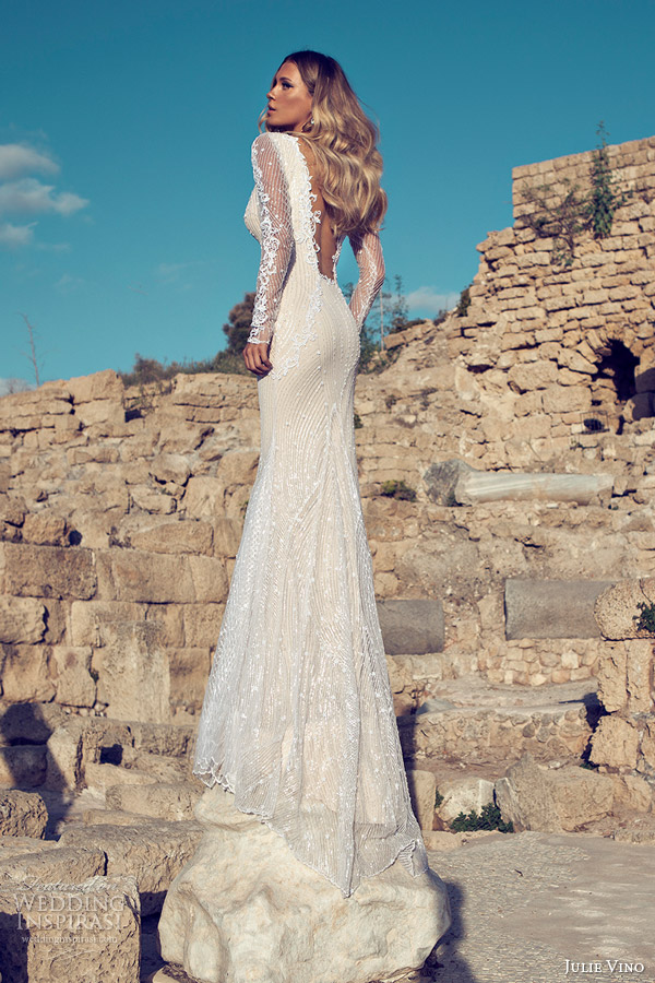 julie vino 2014 bridal long sleeve sexy wedding dress open back julie vino 2014 bridal long sleeve sexy wedding dress open back