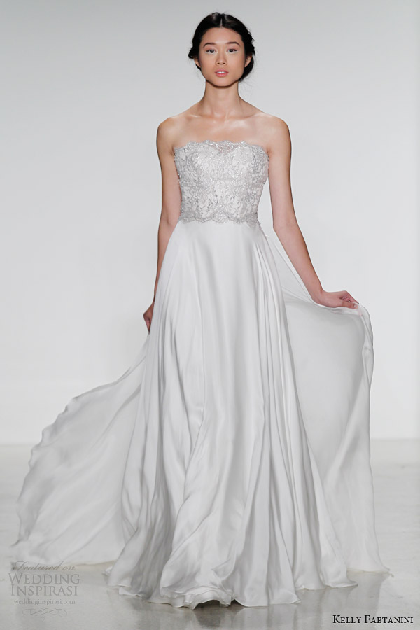 kelly faetanini bridal fall 2014 annabelle strapless wedding dress