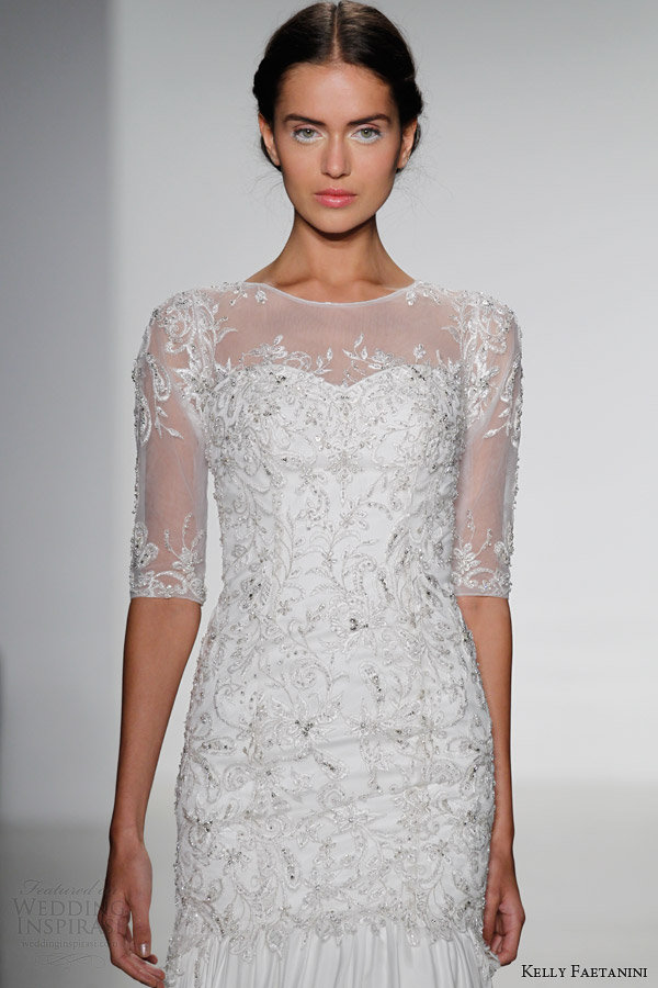kelly faetanini fall 2014 bridal luz wedding dress illusion sleeves bodice close up kelly faetanini fall 2014 bridal luz wedding dress illusion sleeves bodice close up