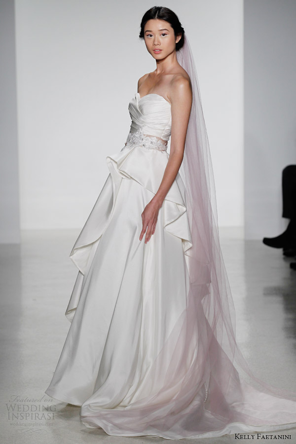 kelly faetanini wedding dresses fall 2014 bridal genevieve strapless gown side