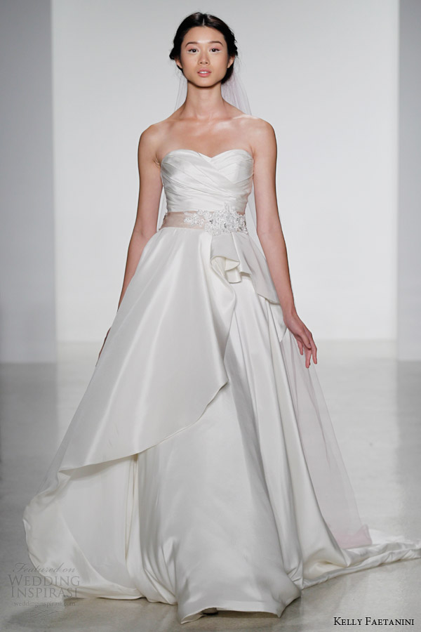 kelly faetanini wedding dresses fall 2014 bridal genevieve strapless gown