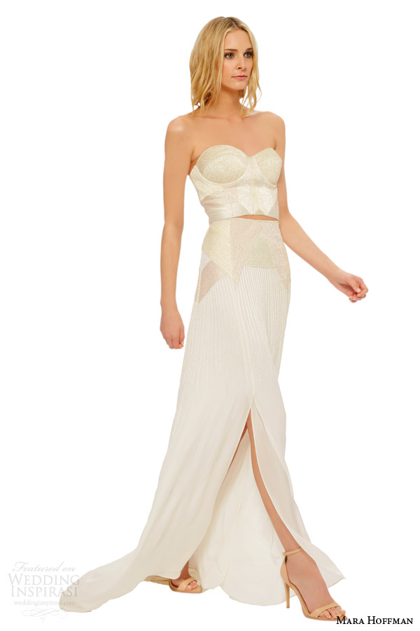 mara hoffman bridal 2013 artemis bustier skirt
