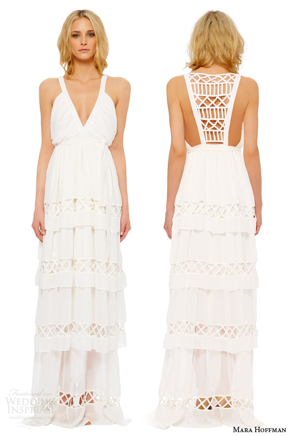 mara hoffman bridal 2013 gaia lattice wedding dress