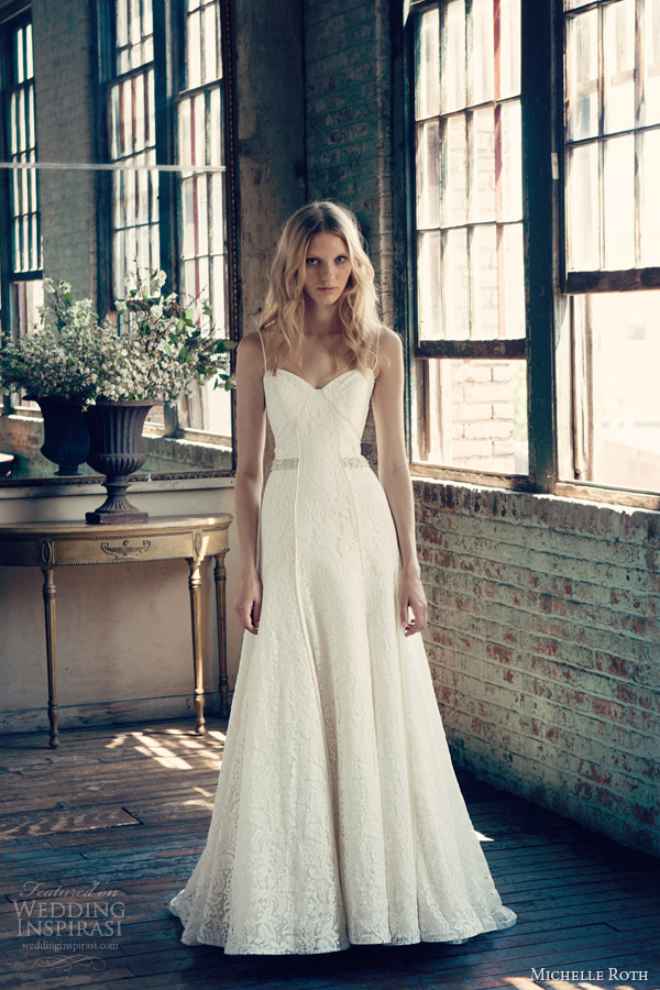 michelle roth wedding dresses 2014 roberta bridal gown spaghetti straps