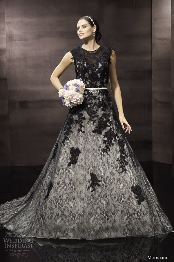 moonlight bridal spring 2014 black wedding dress style j6298