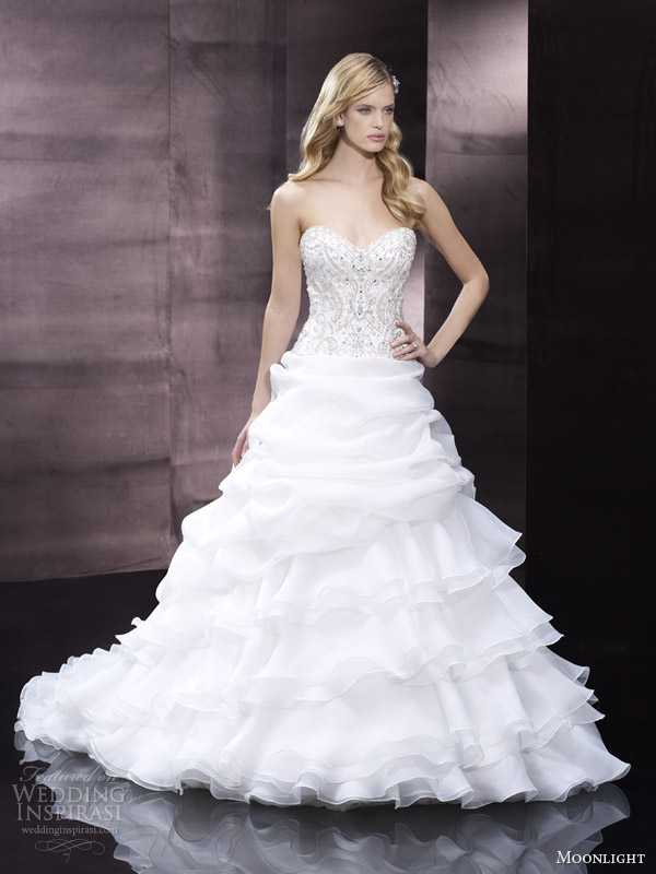 moonlight couture bridal spring 2014 strapless ball gown style h1248