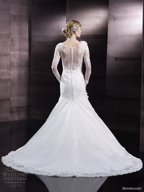 moonlight couture h1242 back view sping 2014 wedding dresses