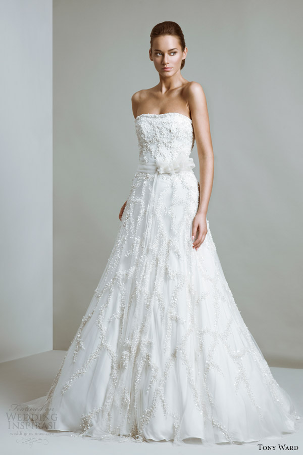 tony ward bridal 2014 couture constellation strapless wedding dress