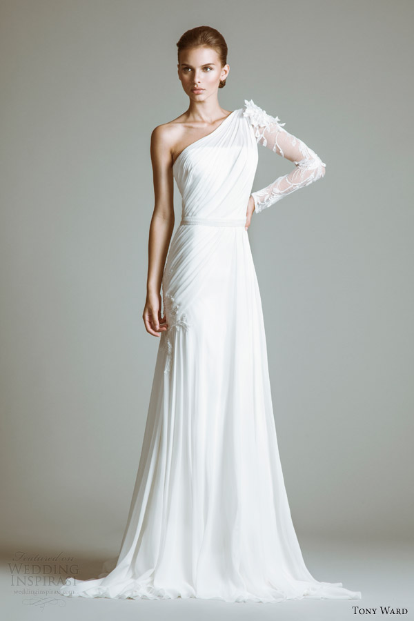 tony ward wedding dresses bridal 2014 katharine one shoulder gown