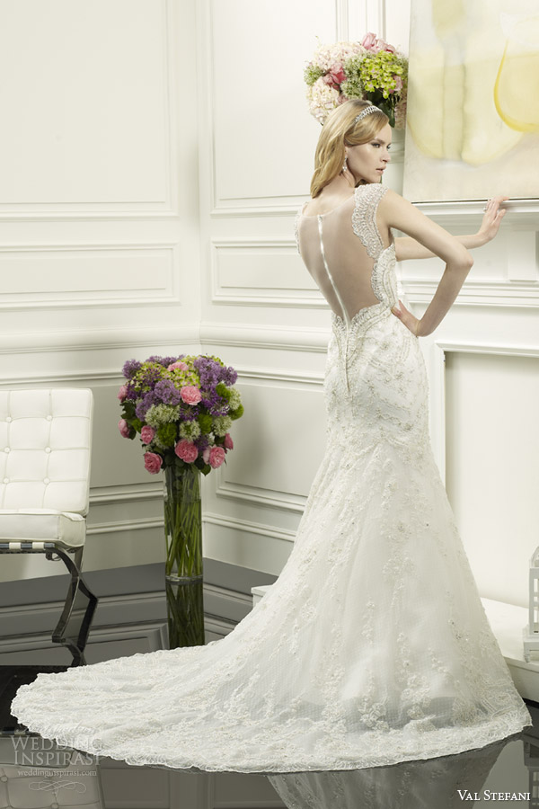 val stefani bridal spring 2014 mermaid wedding dress style d8061 illusion back