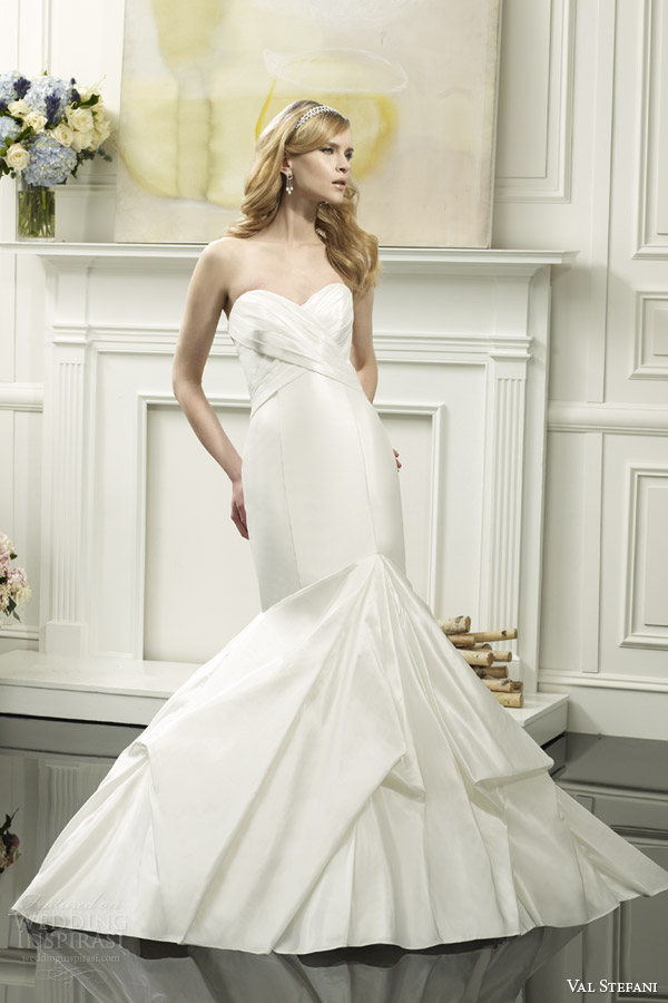 val stefani spring 2014 strapless mermaid wedding dress style d8052