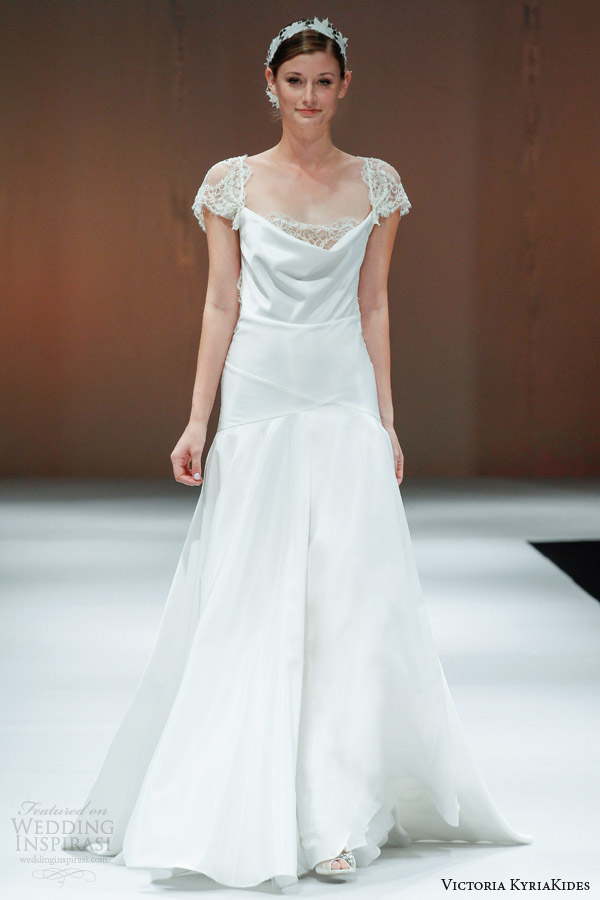 victoria kyriakides fall 2014 short sleeve wedding dress eden