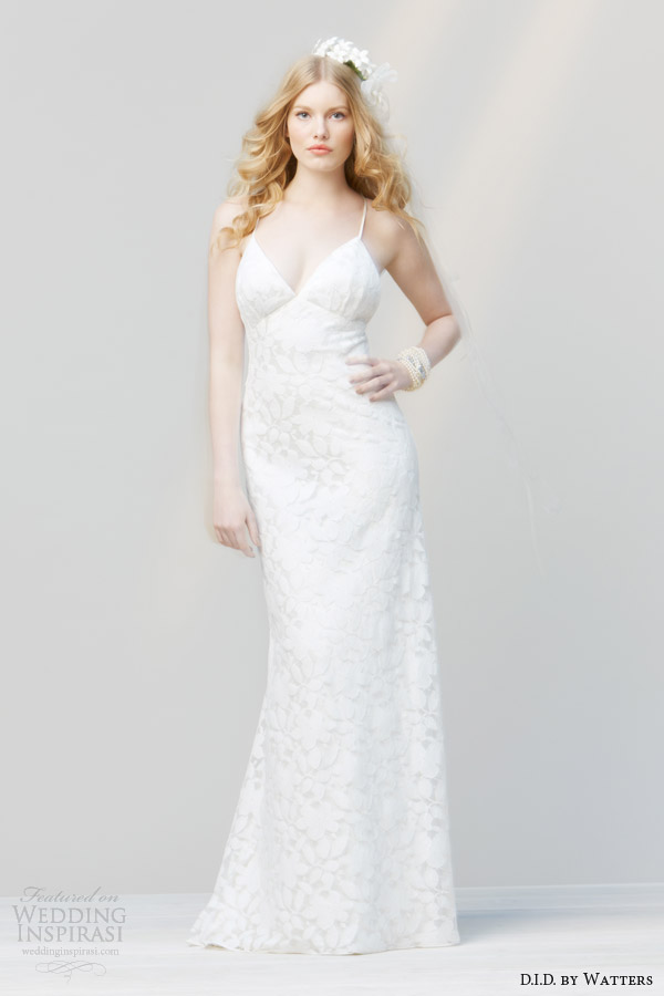 watters did collection spring 2014 wedding dress with straps style 52138 tina
