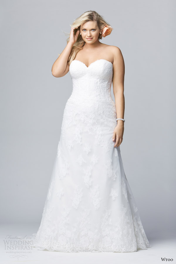 wtoo bridal plus size wedding dress spring 2014 strapless gown style 18420