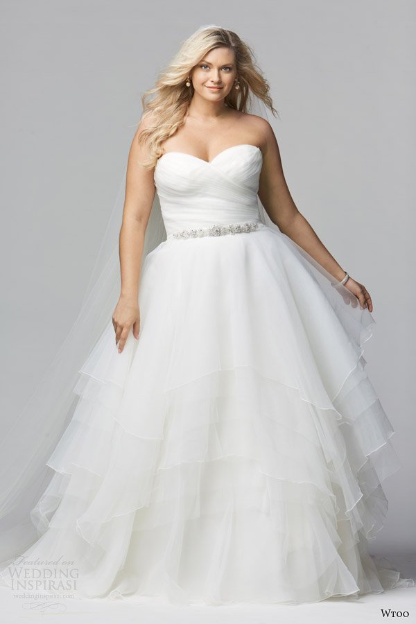 wtoo brides curve spring 2014 strapless plus sized wedding dress style 12011 cecilia