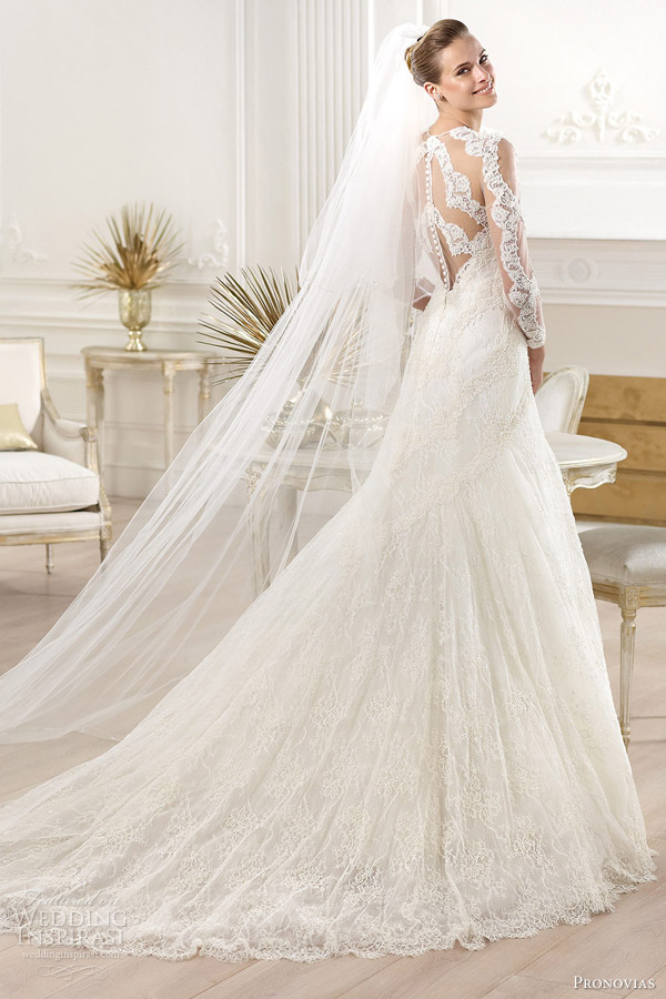 Atelier Pronovias 2014 yana wedding dress illusion back