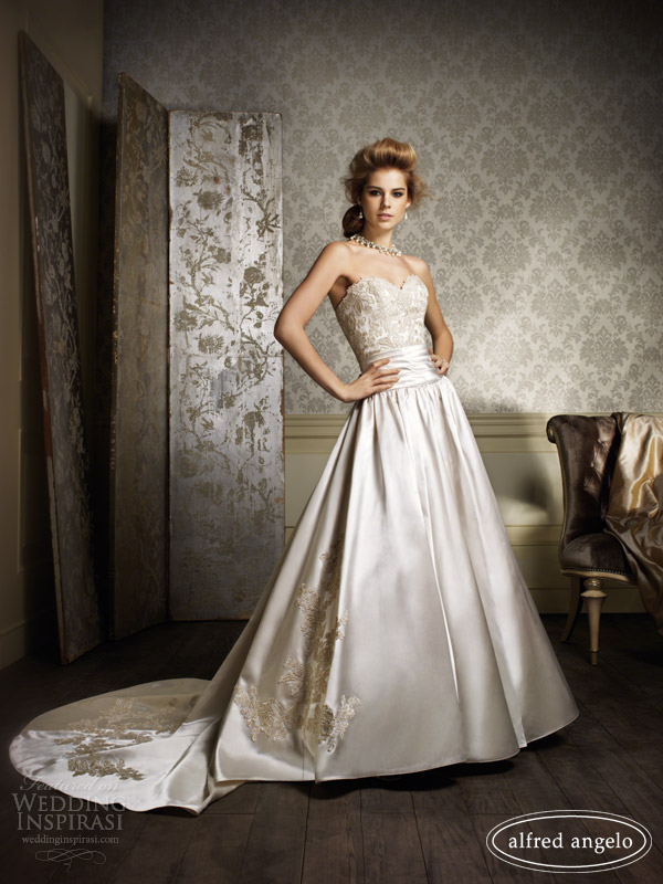 alfred angelo 2014 wedding dresses gold ivory 882