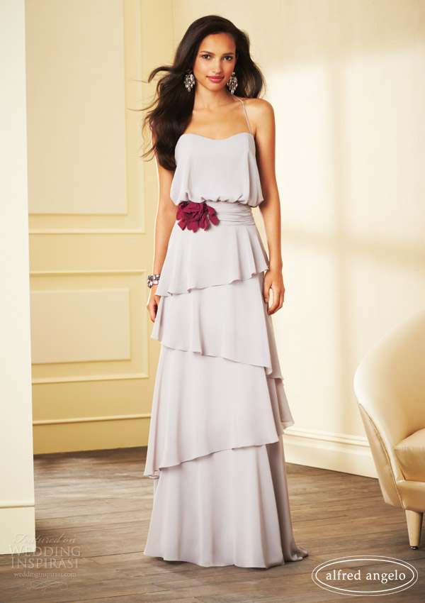 alfred angelo dresses 2014 grey bridesmaid gown style 7266