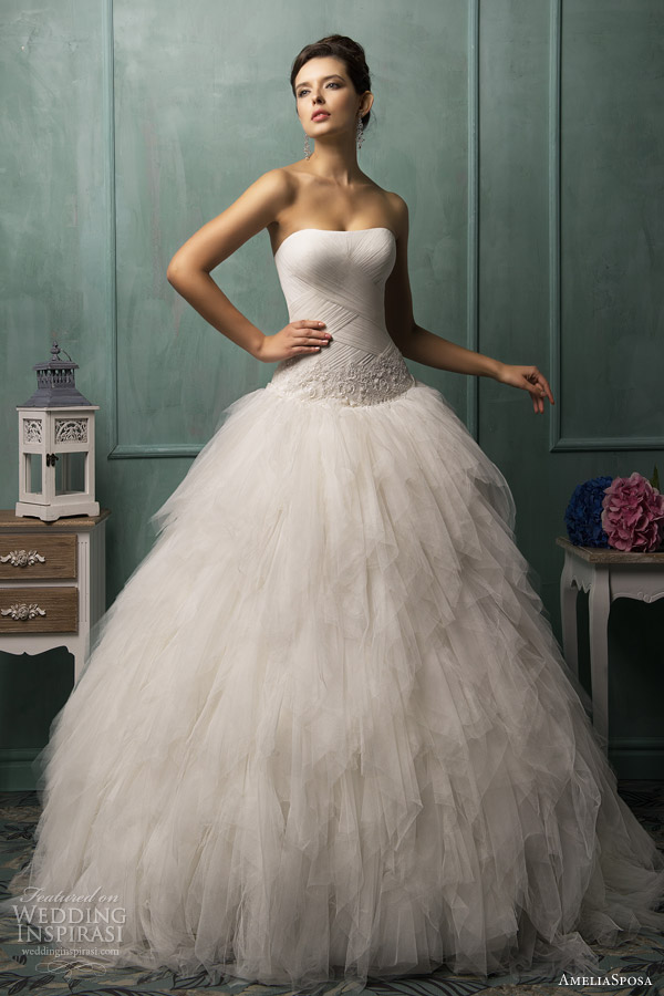 amelia sposa 2014 bella strapless wedding dress