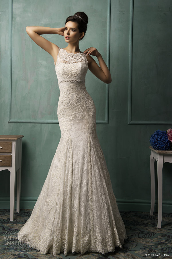 amelia sposa bridal 2014 bianca sleeveless wedding dress