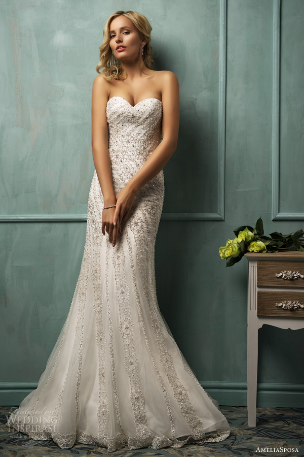 amelia sposa bridal 2014 cloe strapless wedding dress