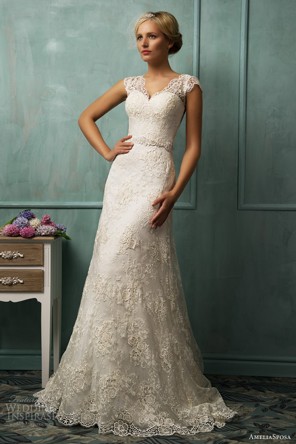 amelia sposa wedding dresses 2014 donata lace gown