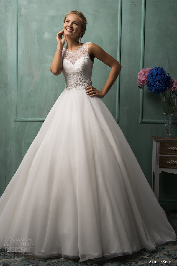 amelia sposa wedding gowns 2014 tabita sleeveless ball gown