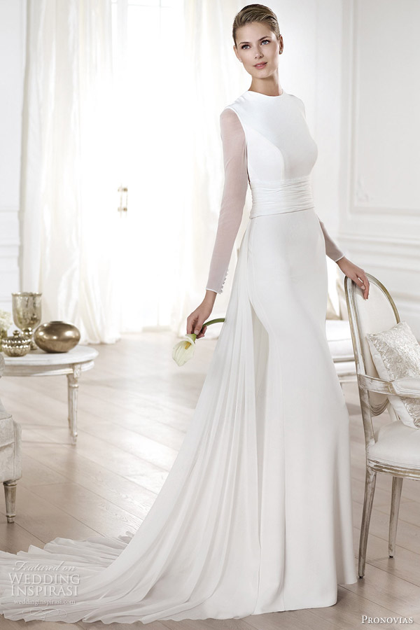 atelier pronovias wedding dresses 2014 atelier yelice long sleeve bridal gown