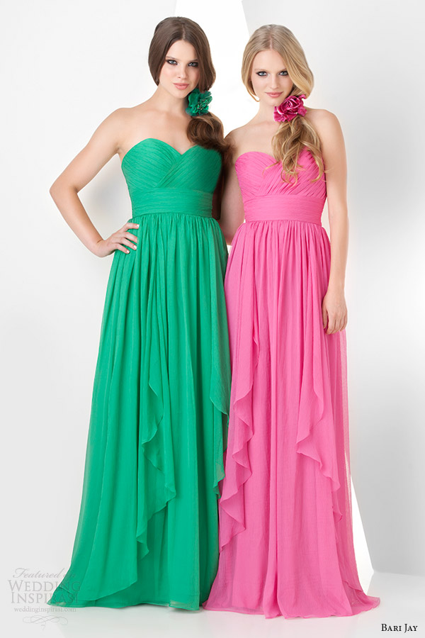 bari jay strapless bridesmaids dress style 866 color kelly green peony