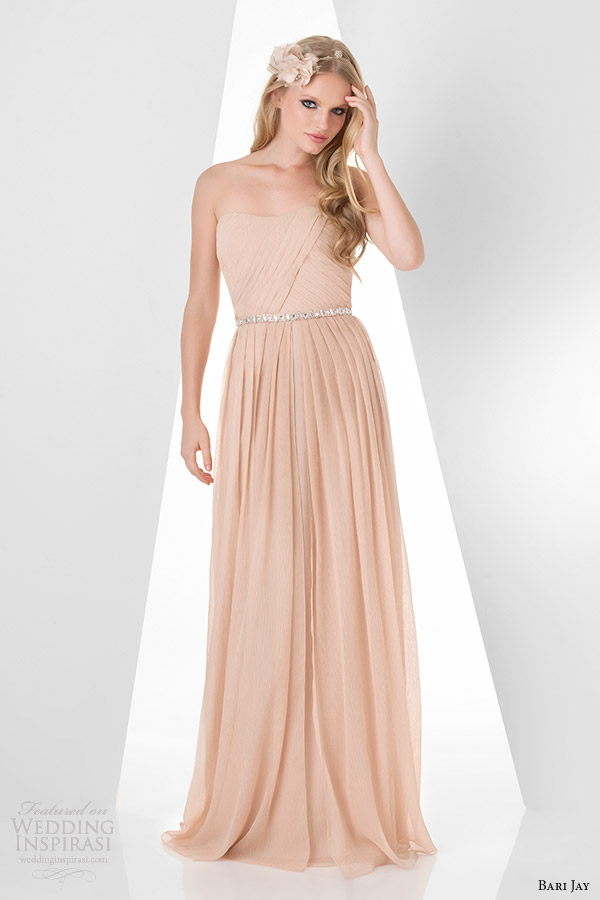 bari jay strapless nude bridesmaids dress style 880 color nude