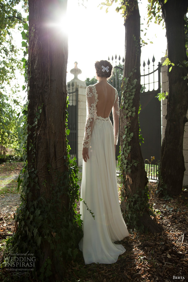 berta 2014 wedding dress long sleeves open back