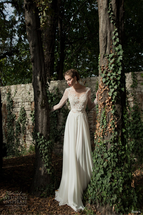 berta 2014 wedding dress long sleeves