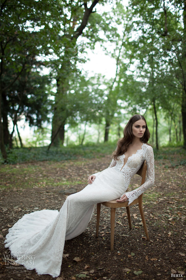berta bridal winter 2014 long sleeve wedding dress berta bridal winter 2014 long sleeve wedding dress