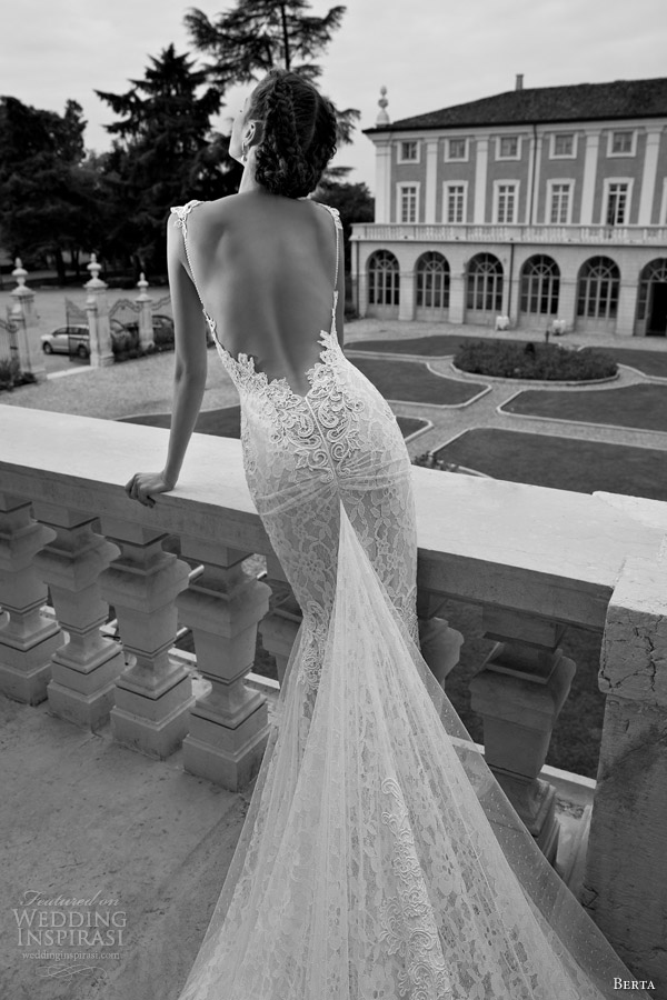 berta bridal winter 2014 wedding dress back view train