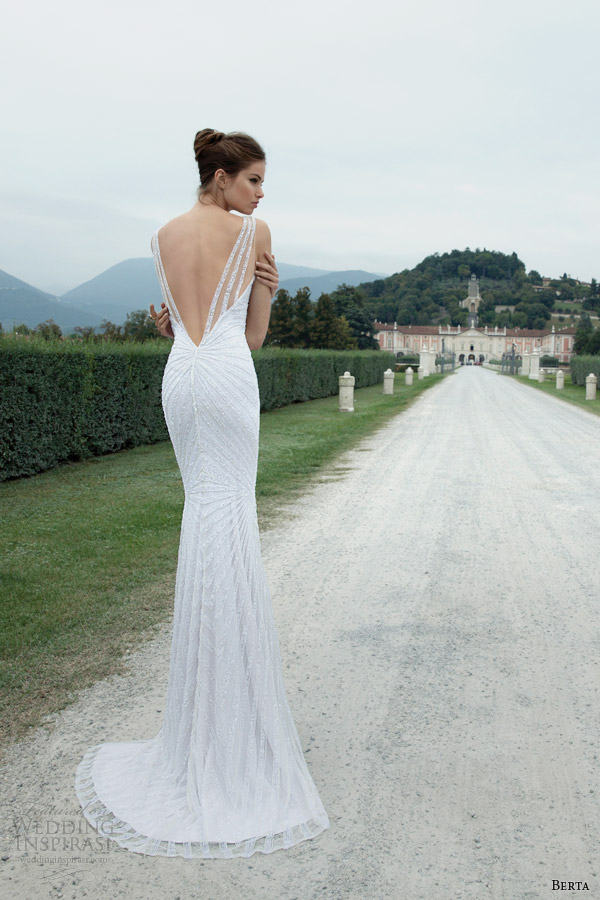 berta winter 2014 sleeveles sheath wedding dress