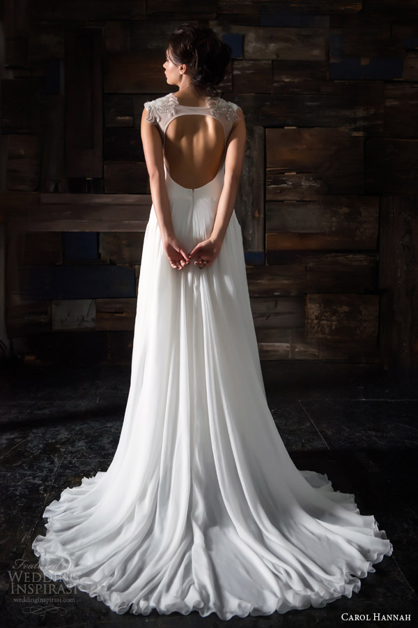 carol hannah spring 2014 bridal le soleil cap sleeve wedding dress keyhole back