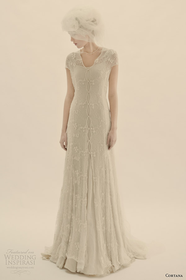 cortana bridal lace wedding dress with lining