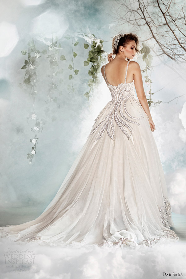 dar sara wedding dresses 2014 ball gown with straps back