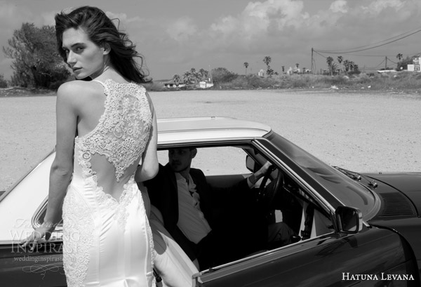 hatuna levana wedding dresess 2014 gown with illusion lace back