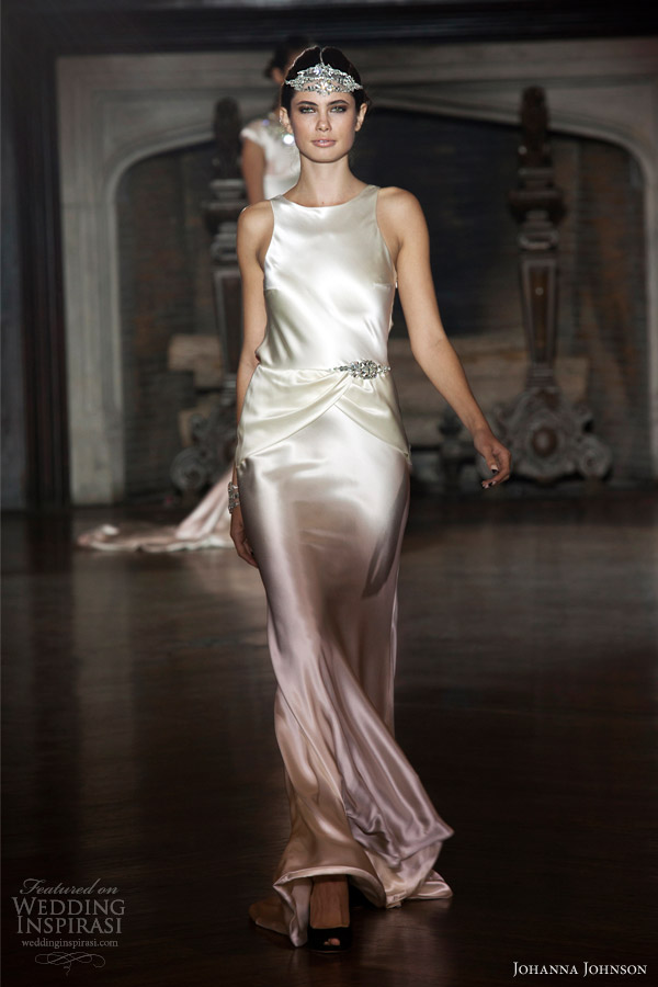 johanna johnson 2014 muse bridal collection art deco ombre wedding dress
