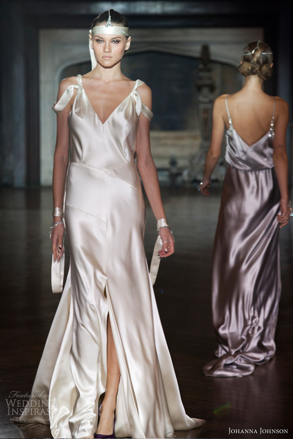 johanna johnson wedding dresses spring 2014 bridal satin gown