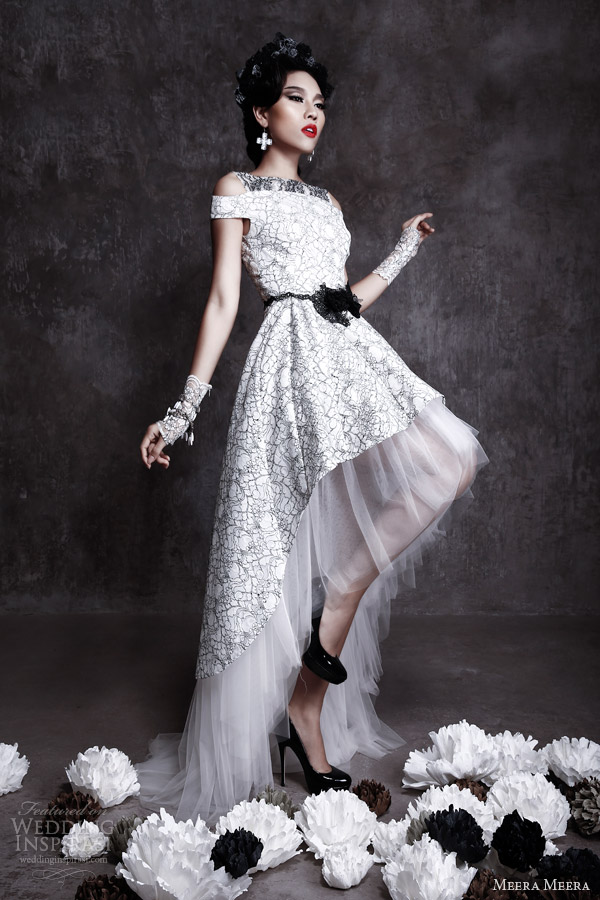 meera meera bridal fall 2013 2014 high low wedding dress