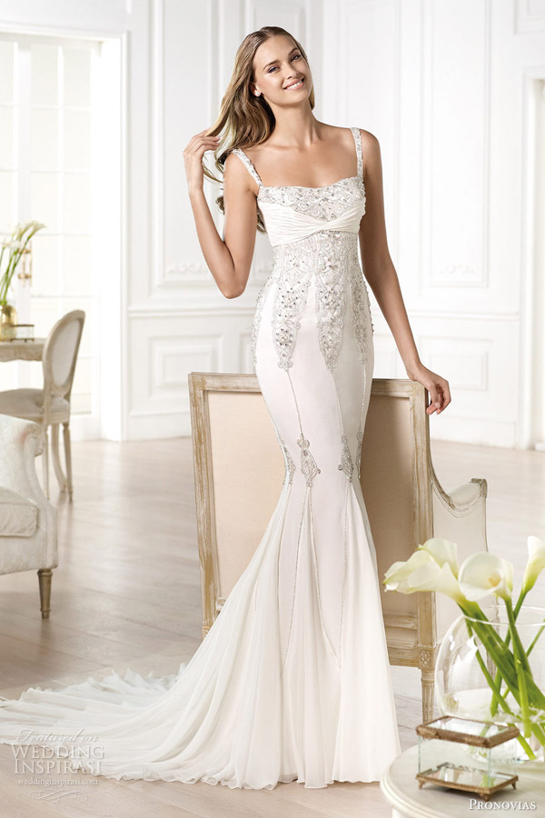 pronovias atelier 2014 yalina wedding dress straps