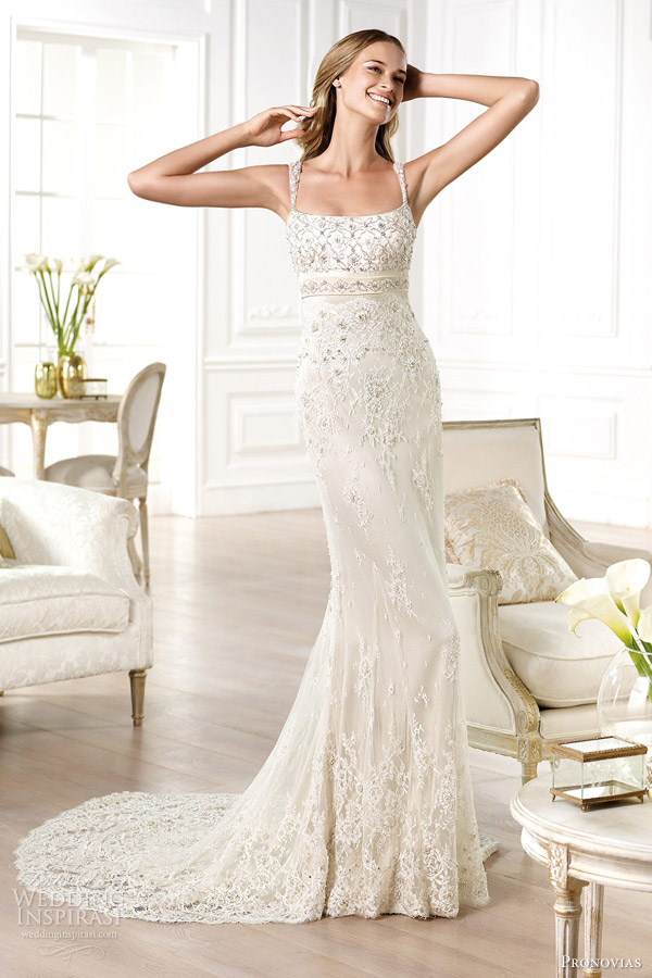 pronovias atelier wedding dresses 2014 yaneida gown straps