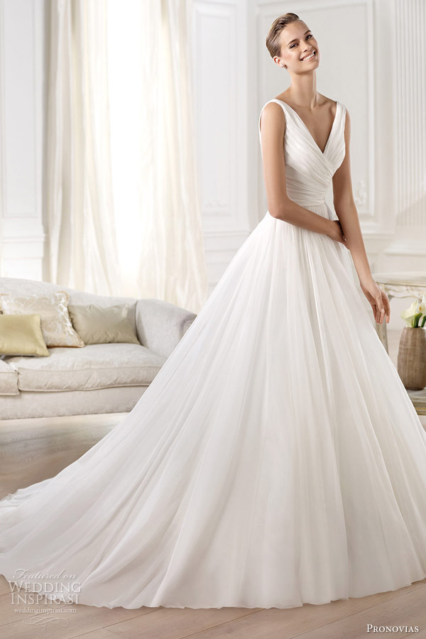 pronovias wedding dresses 2014 atelier yesel sleeveless princess ball gown
