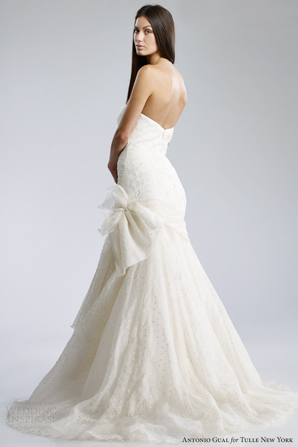 tulle new york bridal fall 2014 romy strapless wedding dress back