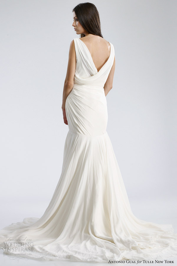 tulle new york wedding dresses fall 2014 sylvia strapless gown back