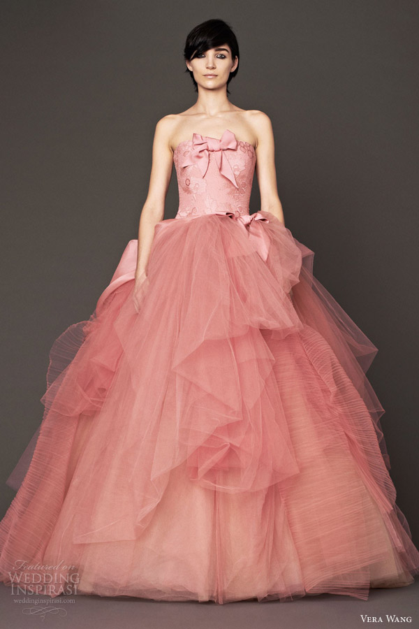 vera wang bridal fall 2014 rose wedding dress