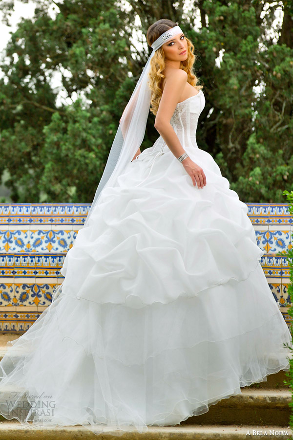 a bela noiva bridal 2014 strapless ball gown pick up skirt